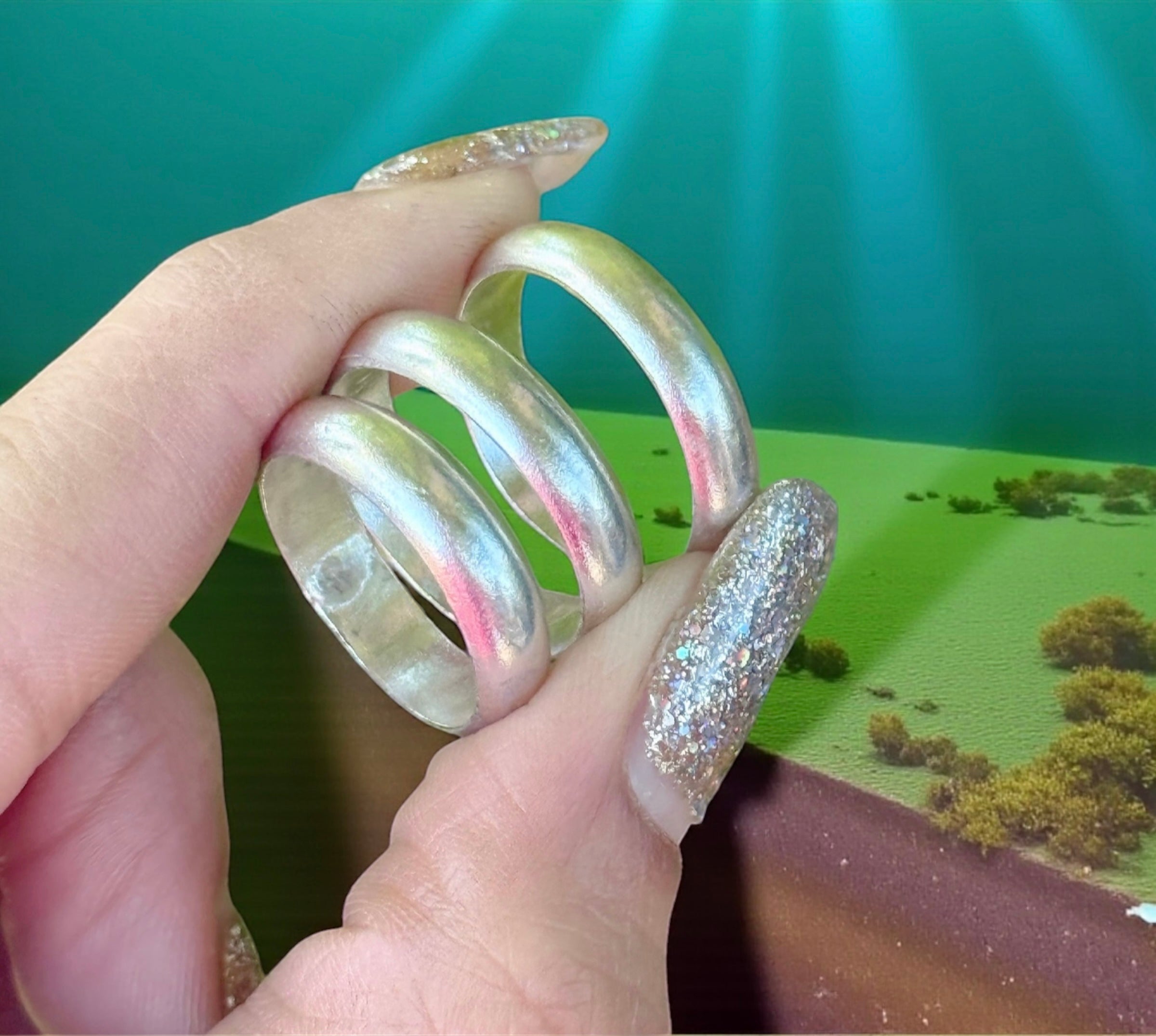 BEAUTIFUL HANDMADE 925 STERLING SILVER BAND