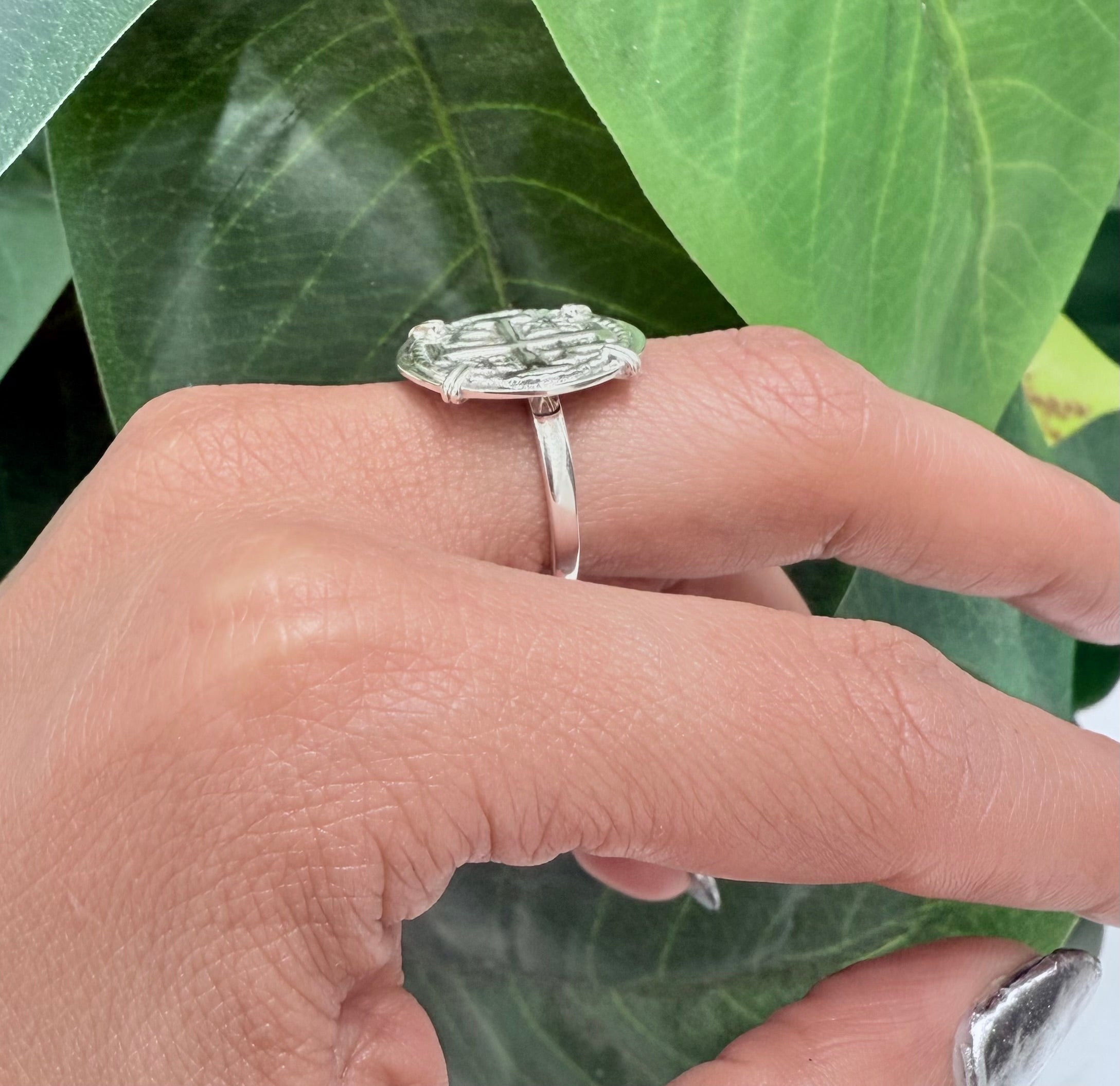 ATOCHA SILVER COIN RING