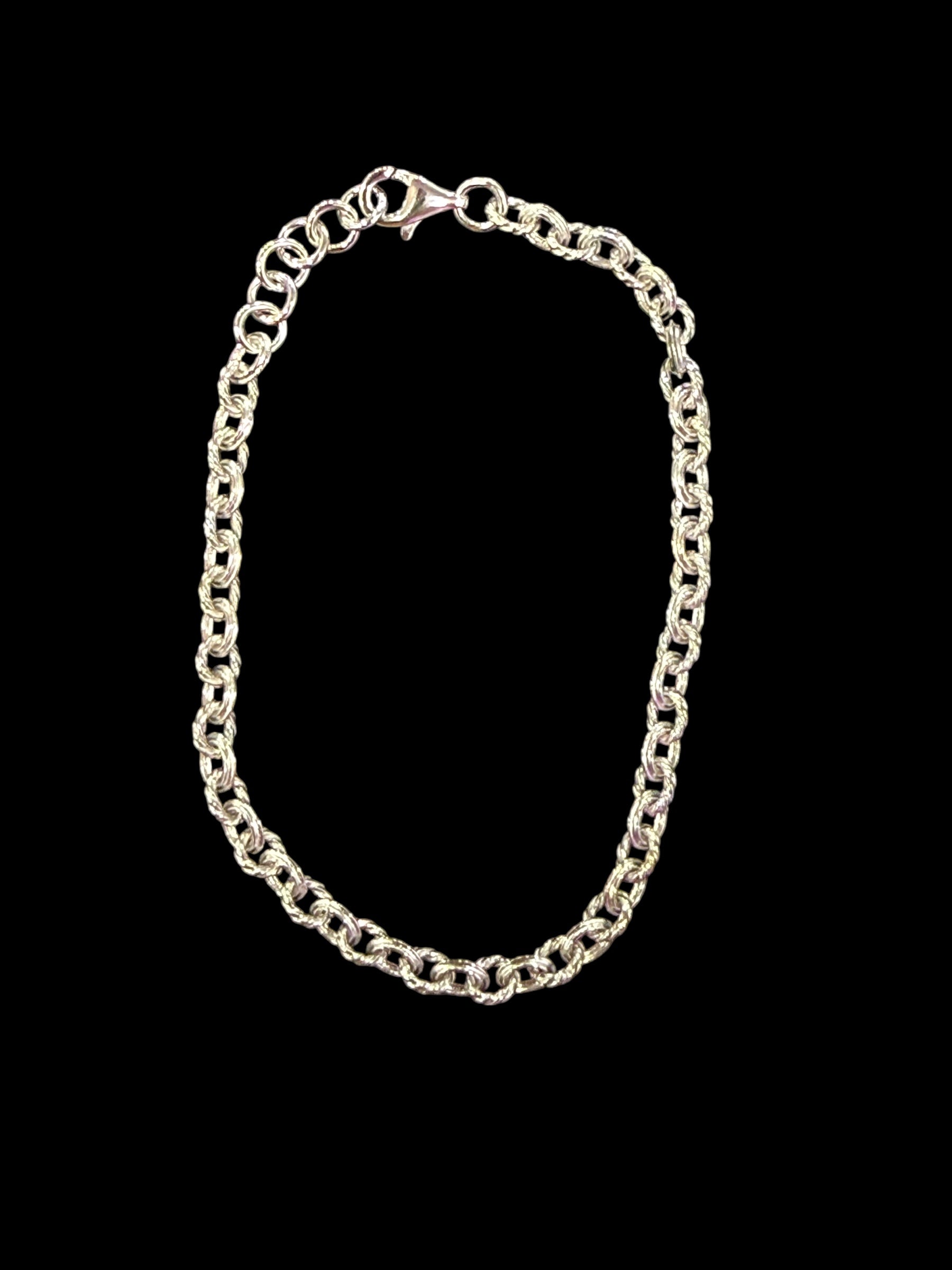 Handmade 925 sterling silver money chain 3.8mm bracelet