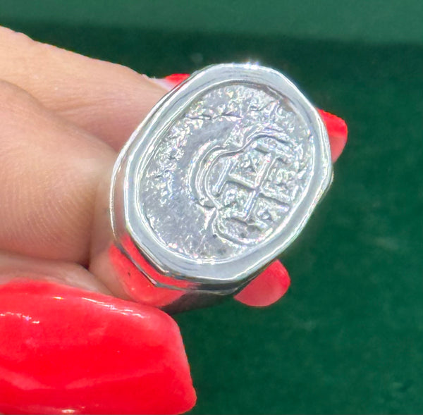 ATOCHA SILVER COIN RING