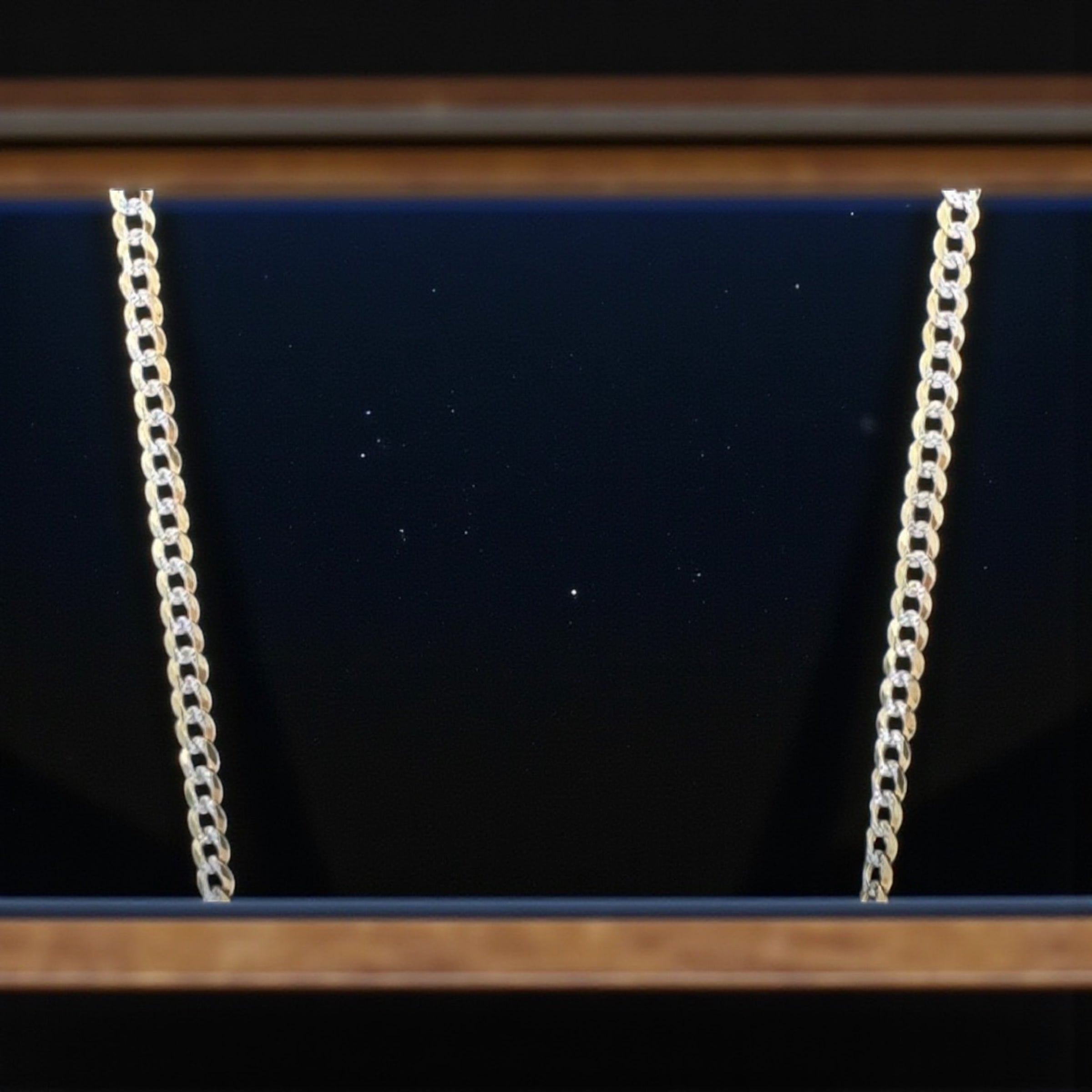 14k Real Gold Curve Link chain