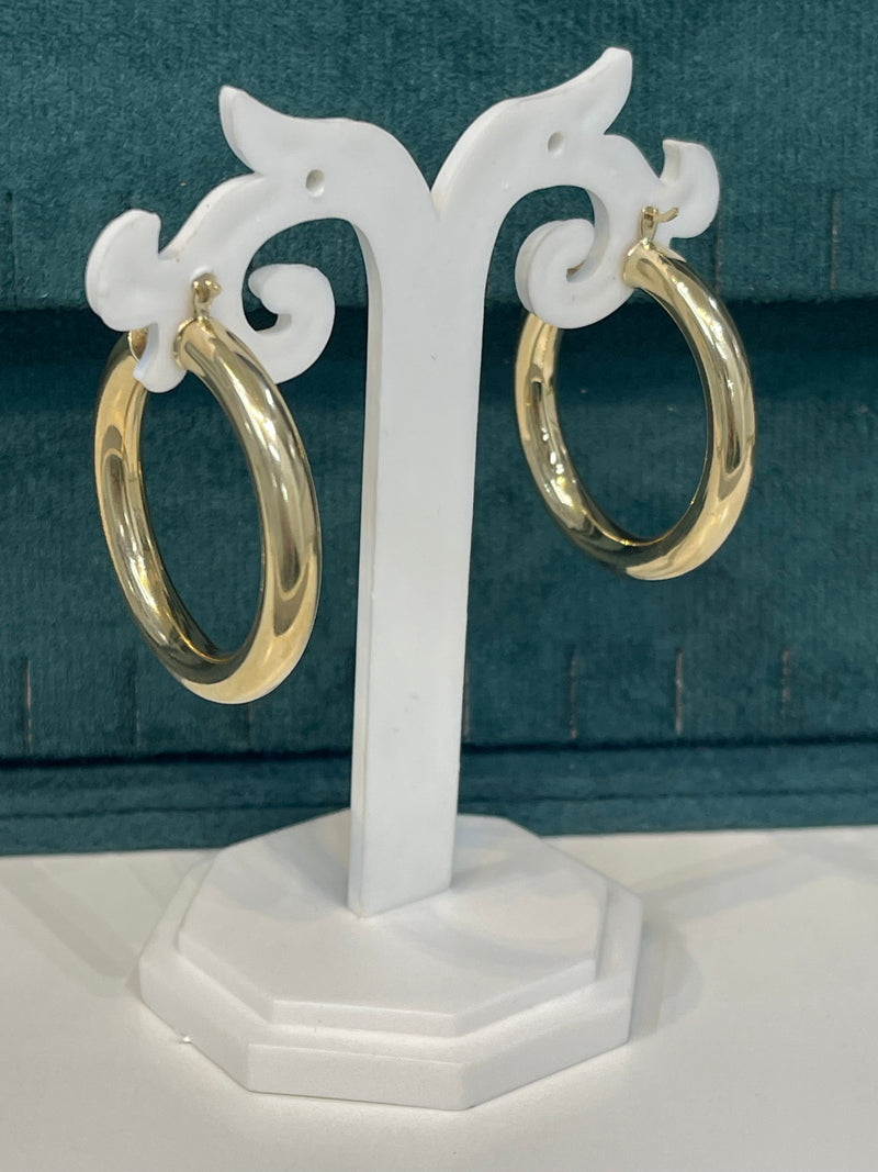 14K REAL GOLD MINI HOOP EARRINGS