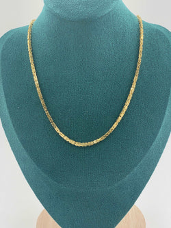 14K SOLID REAL GOLD  BEAUTIFUL  BYZANTINE CHAIN 2MM