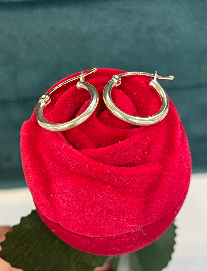 14K REAL GOLD MINI HOOP EARRINGS