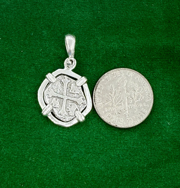 HANDMADE ATOCHA SILVER MINI COIN PENDANT