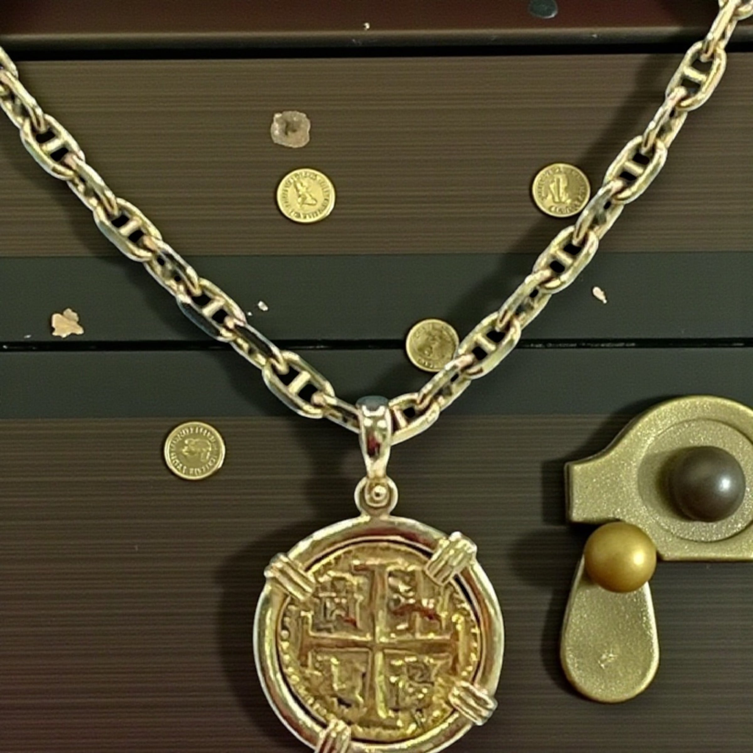 ATOCHA SHIPWRECK GOLD COIN PENDANT HANDMADE WITH 14k SOLID GOLD