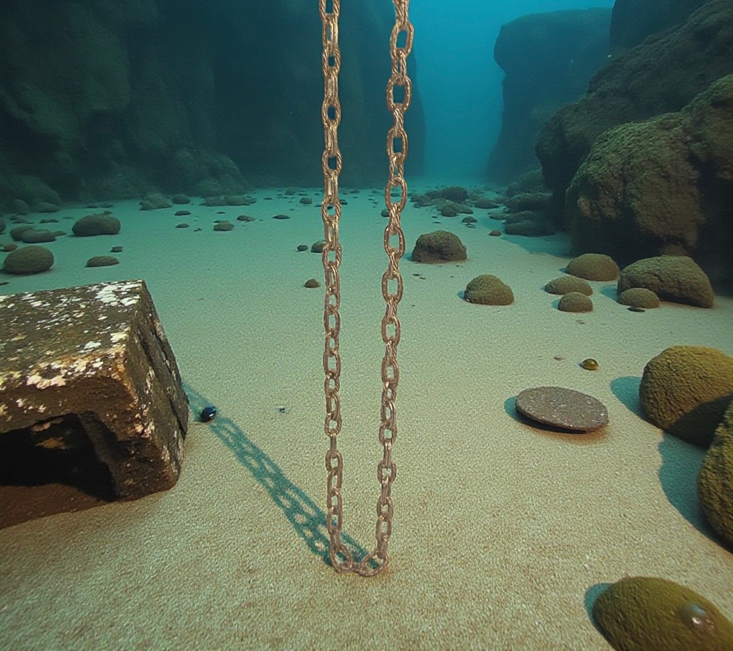 14K SOLID REAL GOLD HANDMADE MONEY CHAIN 5MM