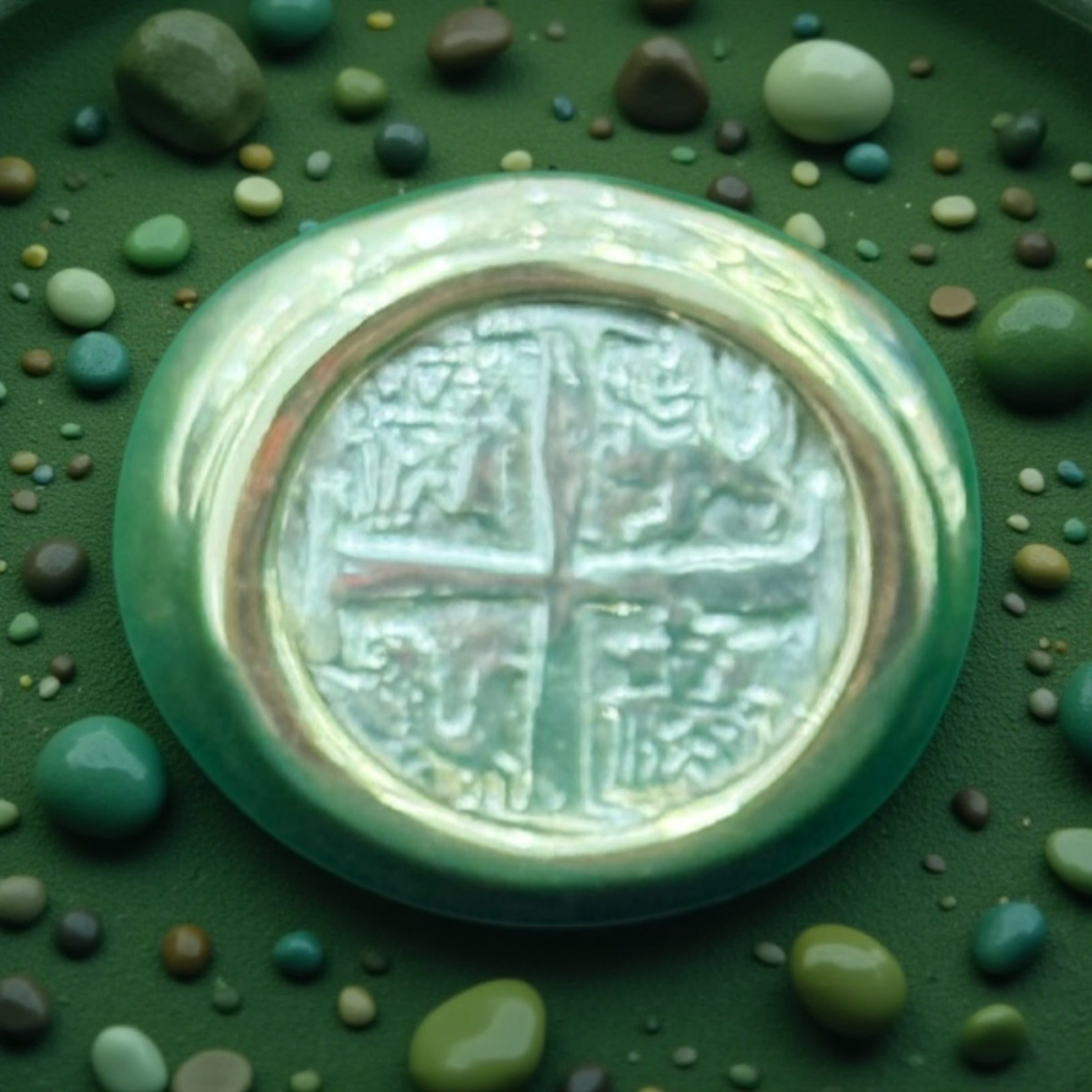 ATOCHA SILVER COIN RING IN 14k SOLID REAL GOLD BEZEL AND BAND