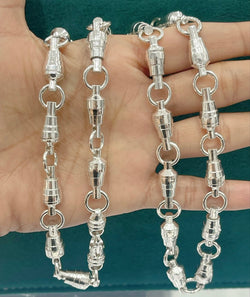 925 ITALIAN SOLID STERLING SILVER HANDMADE HEAVY SWIVEL CHAIN 8MM