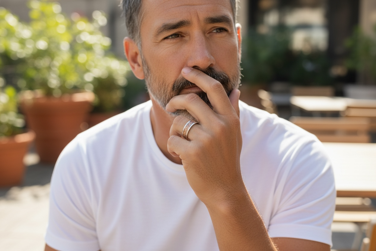 ATOCHA SILVER COPPER RING SIZE 11