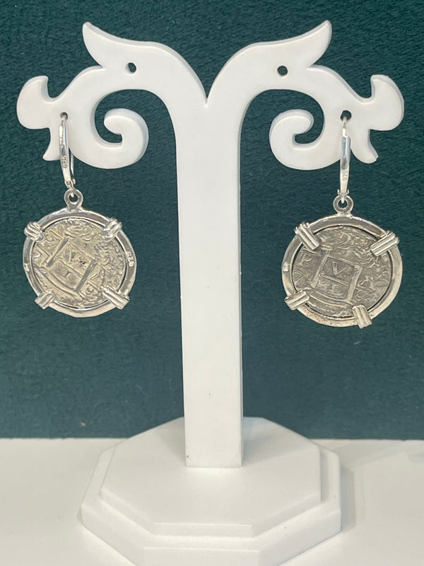 GORGEOUS ATOCHA SILVER COIN EARRINGS