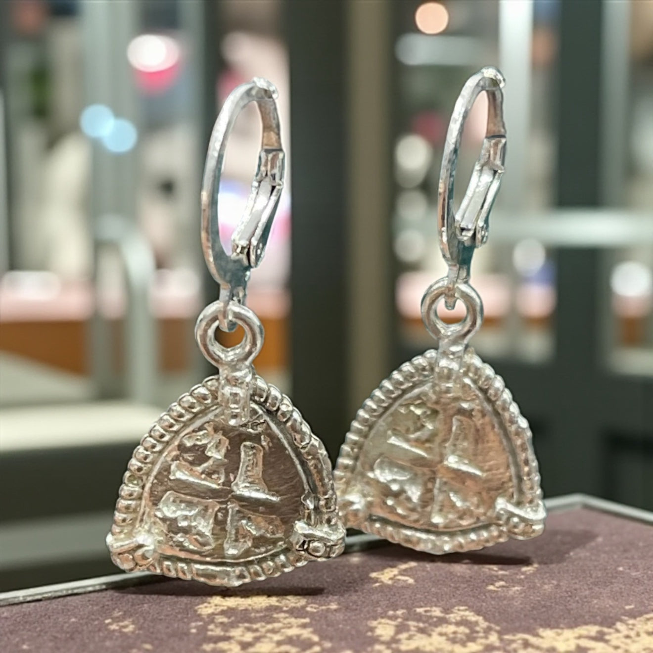 ATOCHA SILVER MINI COIN EARRINGS