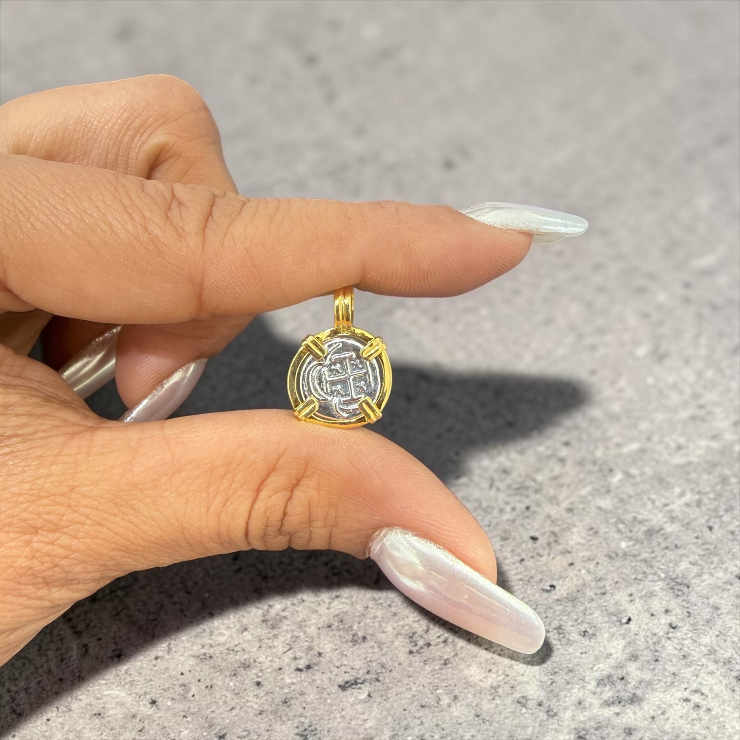 925 sterling silver atocha mini coin pendant 12mm