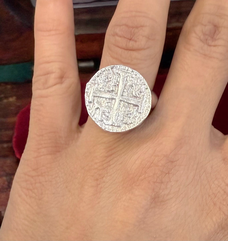 ATOCHA SILVER COIN RING