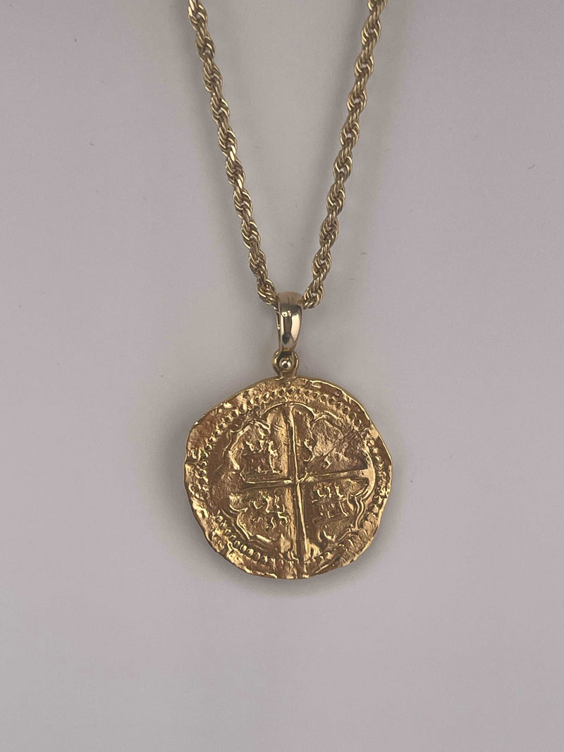 ATOCHA SHIPWRECK GOLD COIN PENDANT HANDMADE WITH 14k SOLID GOLD