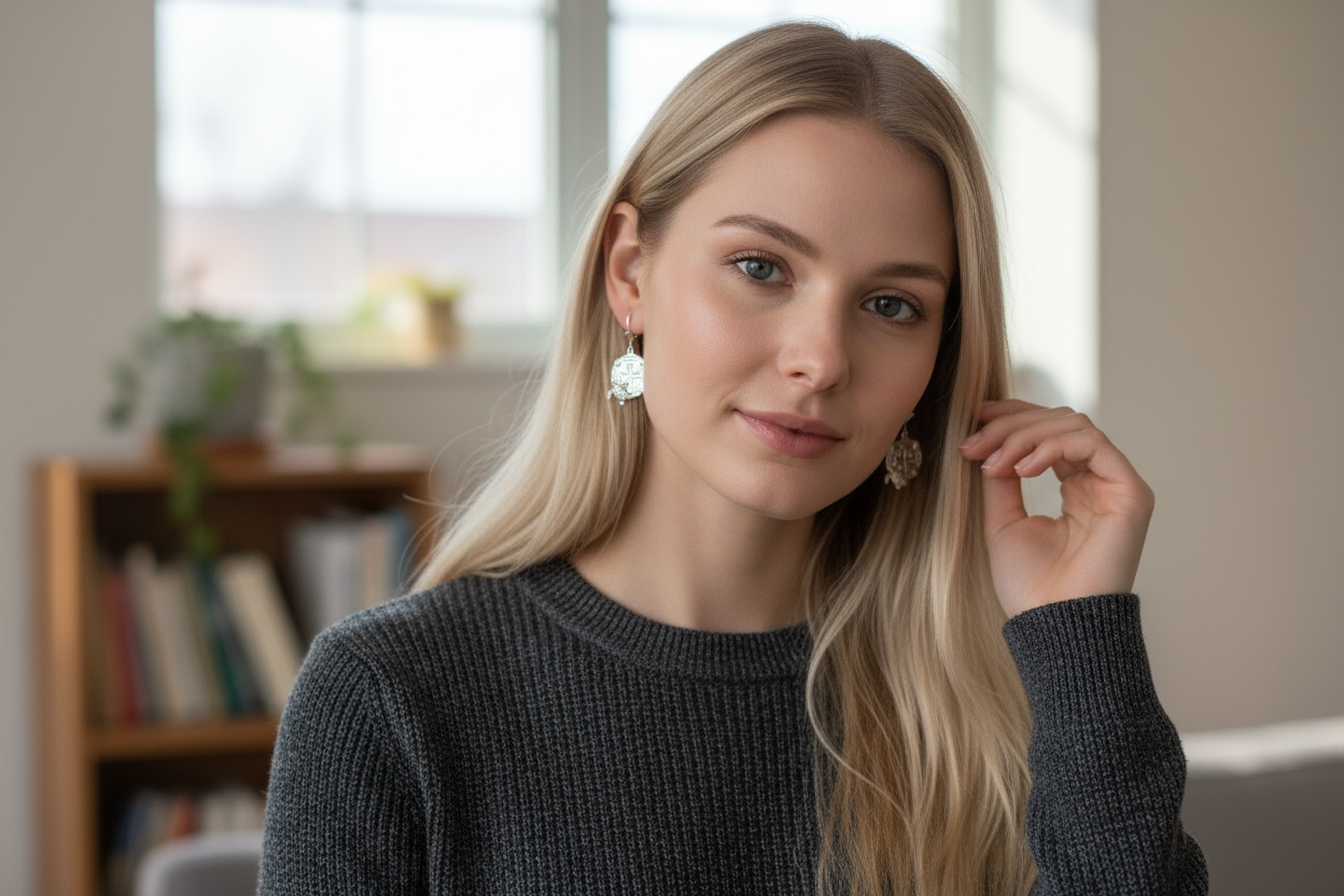 ATOCHA SILVER MINI COIN EARRINGS IN TURTLE SETTING