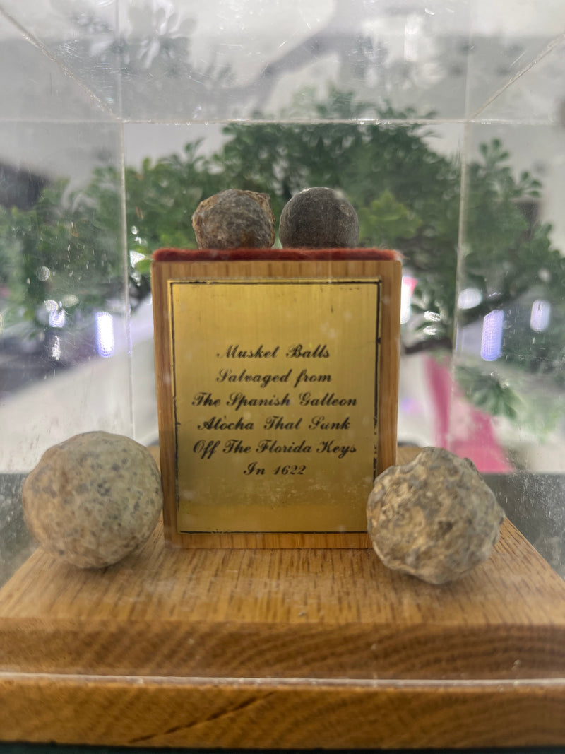 MUSKET BALLS SALVAGED FROM THE SPANISH GALLEON ATOCHA SUNK IN 1622