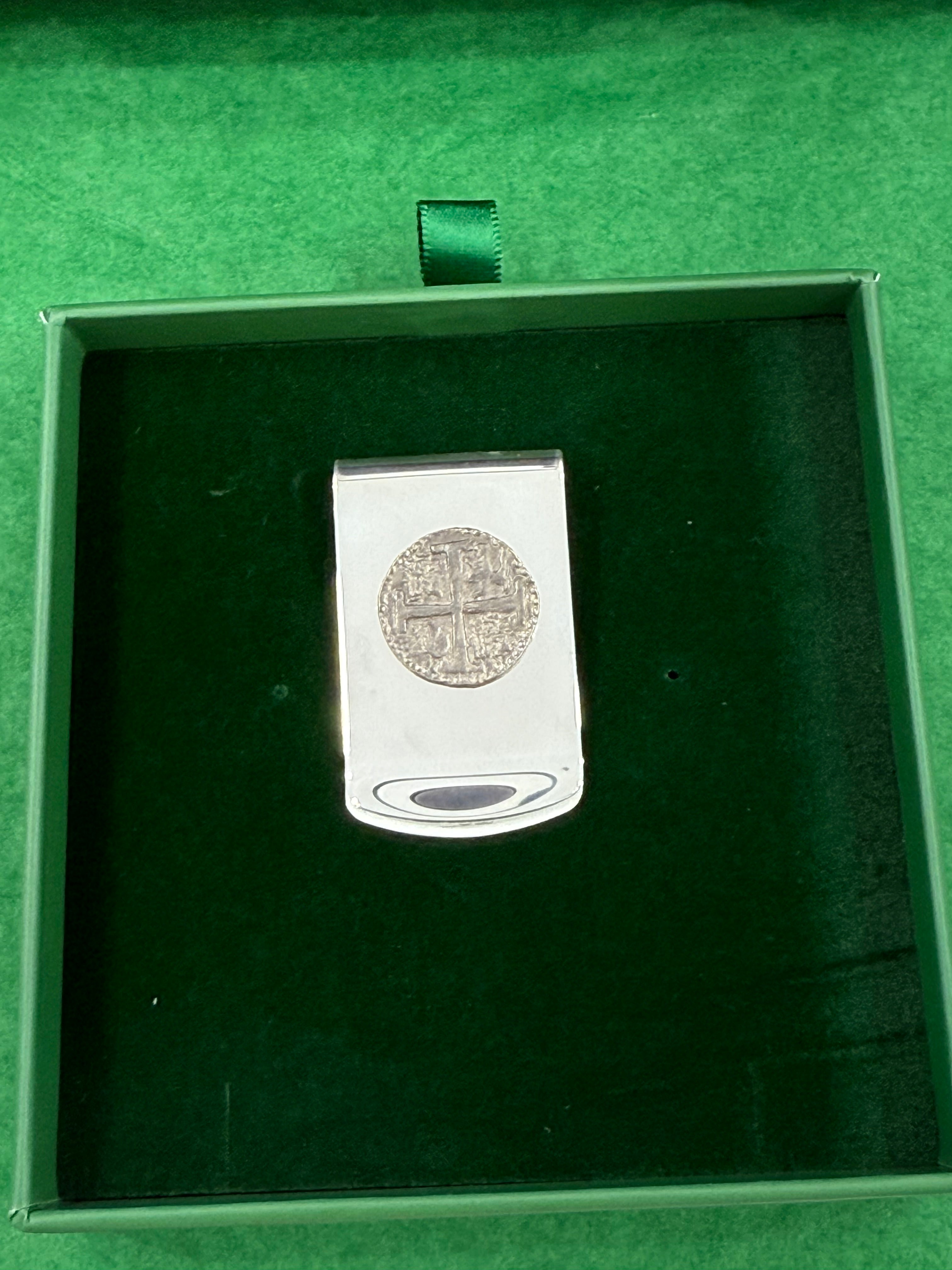 Atocha coin money clip in 925 solid sterling silver