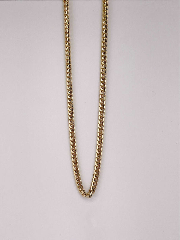 14K SOLID REAL GOLD BEAUTIFUL  CUBAN LINK CHAIN 4MM