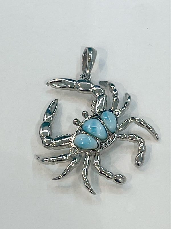 LARIMAR CRAB 🦀 PENDANT