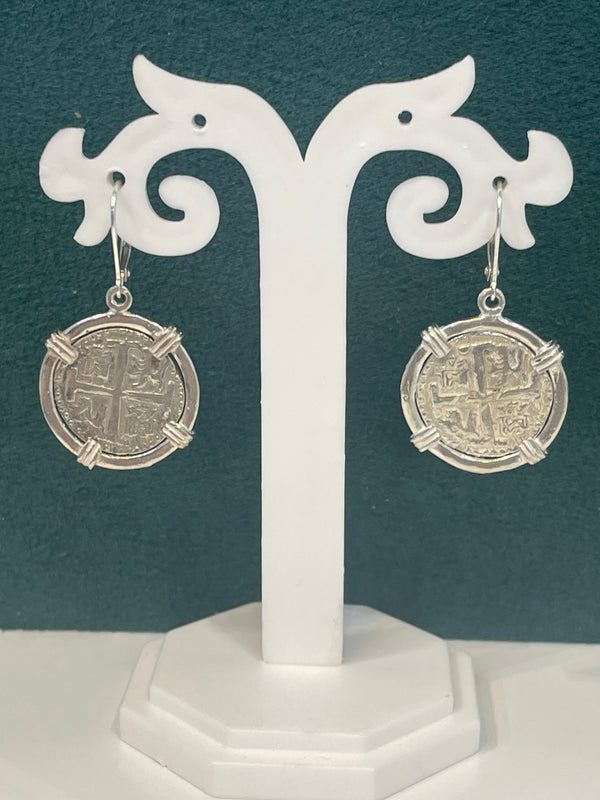 GORGEOUS ATOCHA SILVER COIN EARRINGS