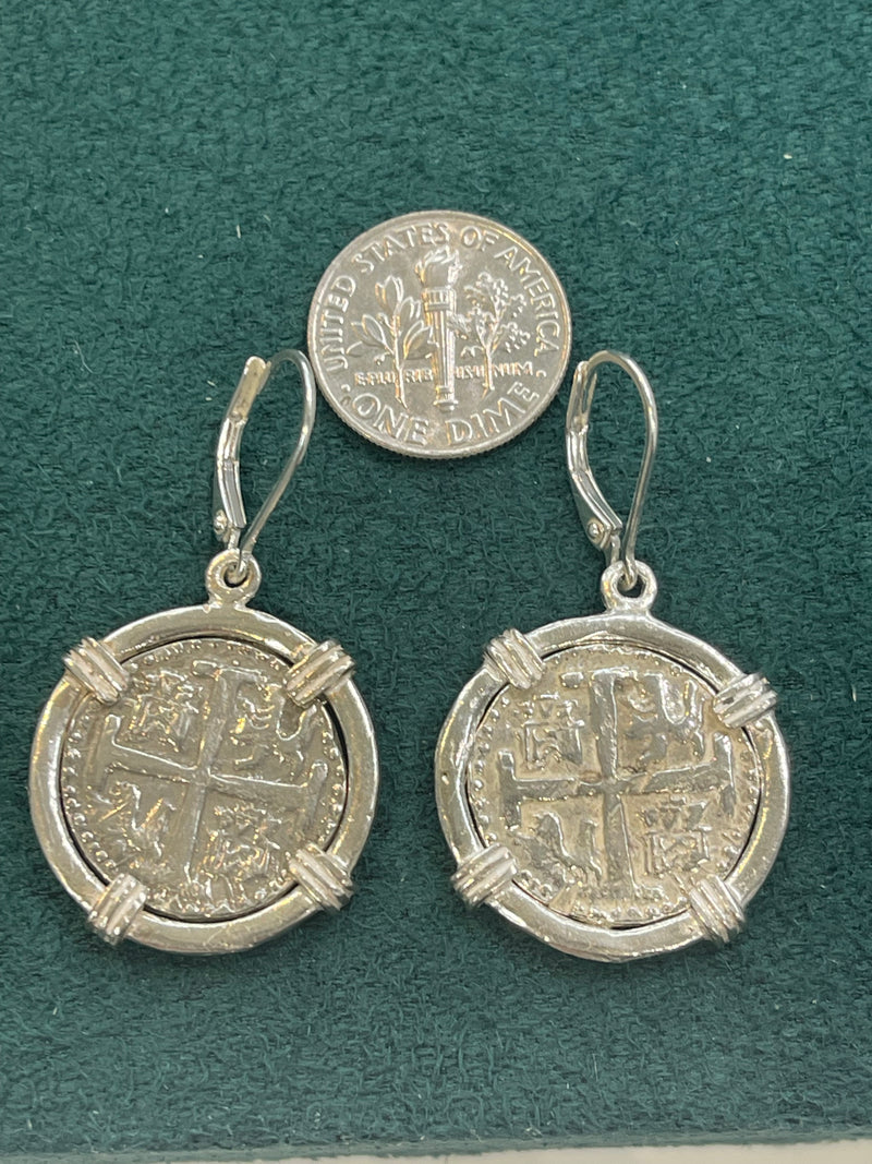 GORGEOUS ATOCHA SILVER COIN EARRINGS