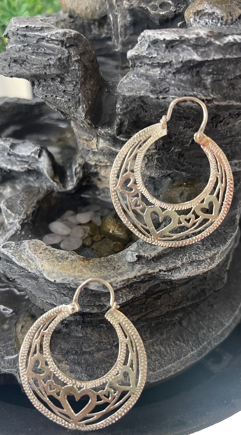 925 STERLING SILVER HANDMADE CUBAN HOOP EARRINGS