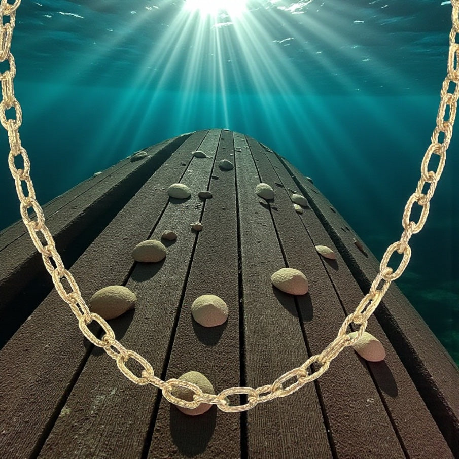 14K SOLID REAL GOLD HANDMADE MONEY CHAIN 5MM