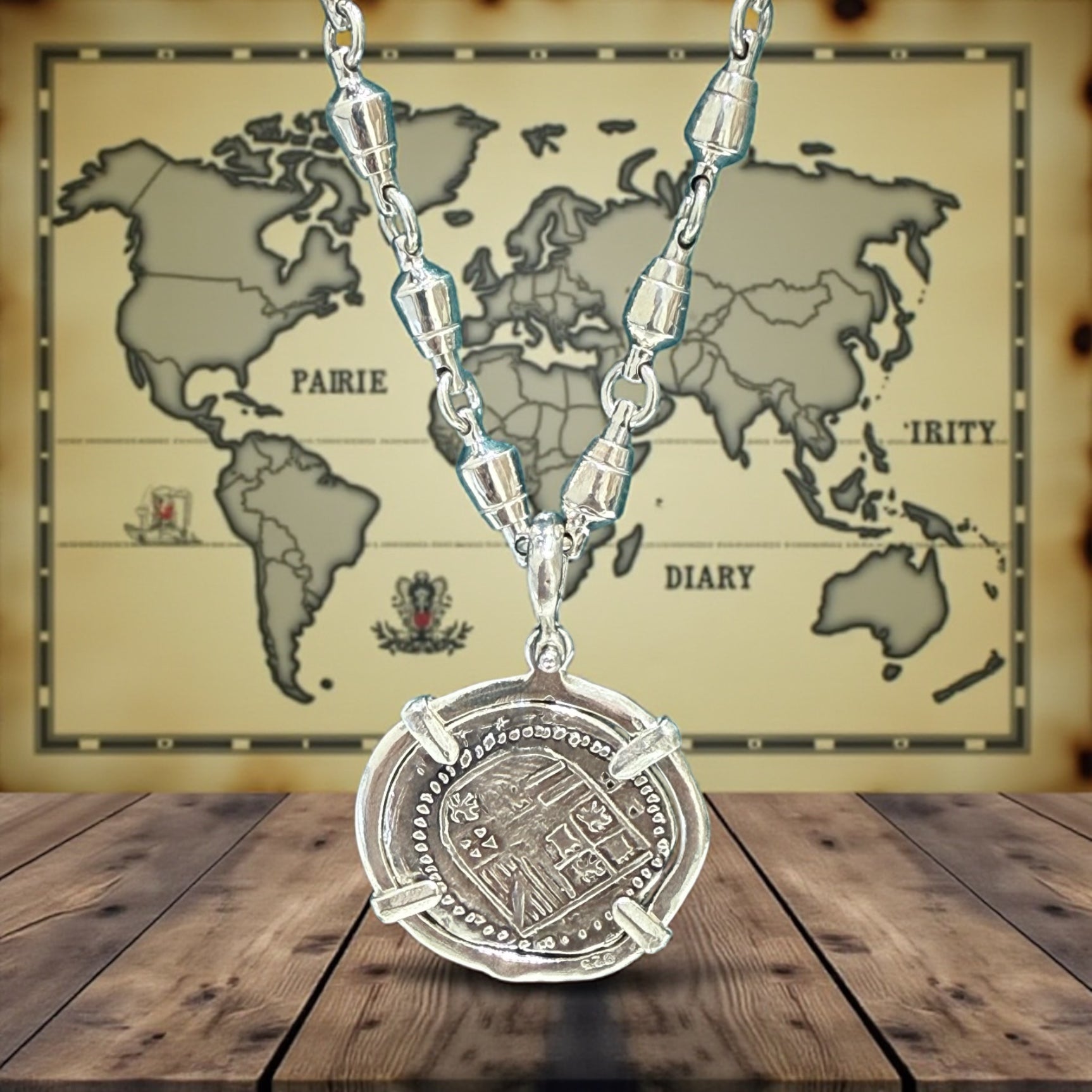 ATOCHA SOLID SILVER COIN PENDANT