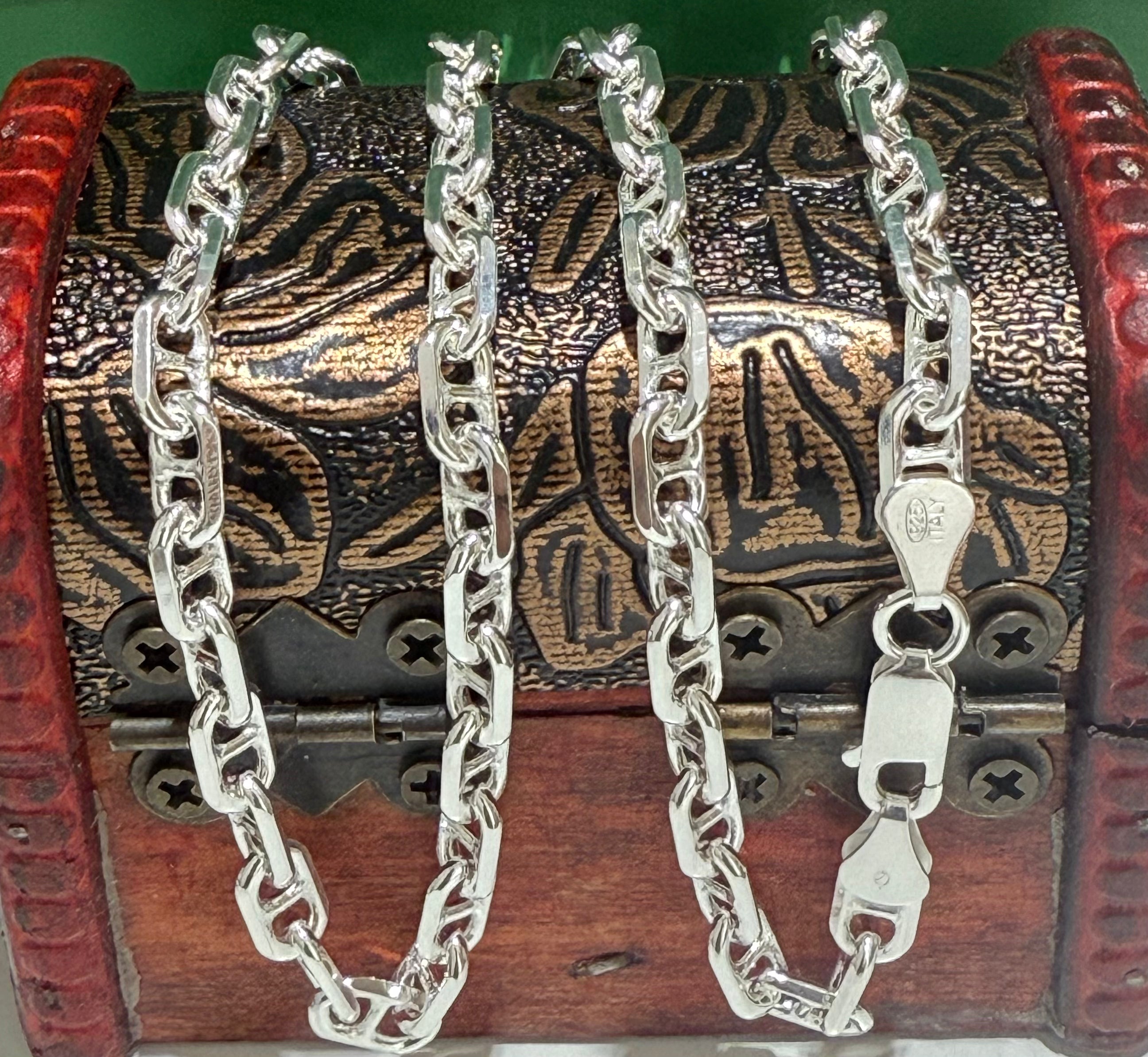 925 ITALIAN STERLING SILVER ANCHOR/MARINER LINK CHAIN 5.6MM SOLD PER PIECE