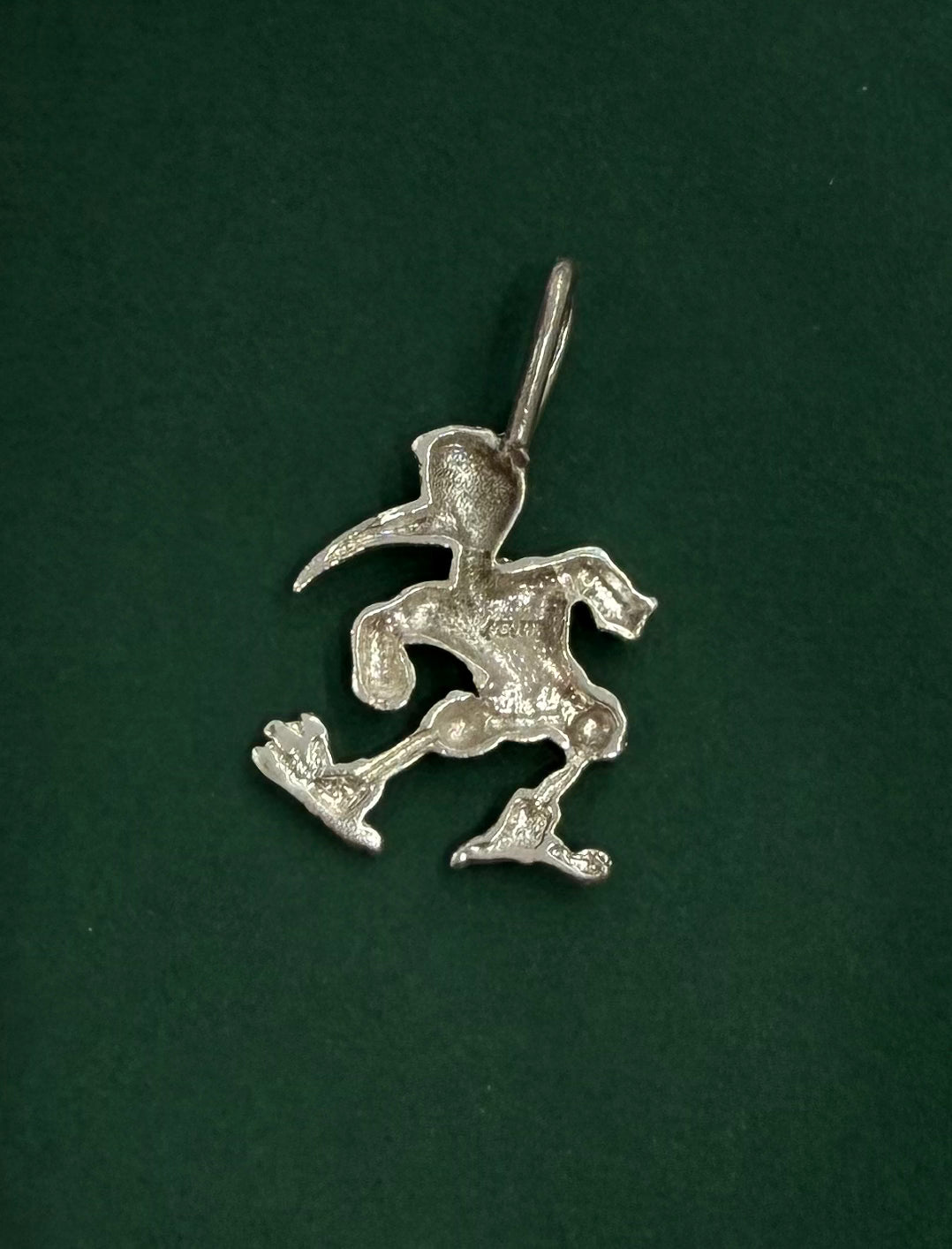 Handmade 14k white gold Miami hurricane pendant