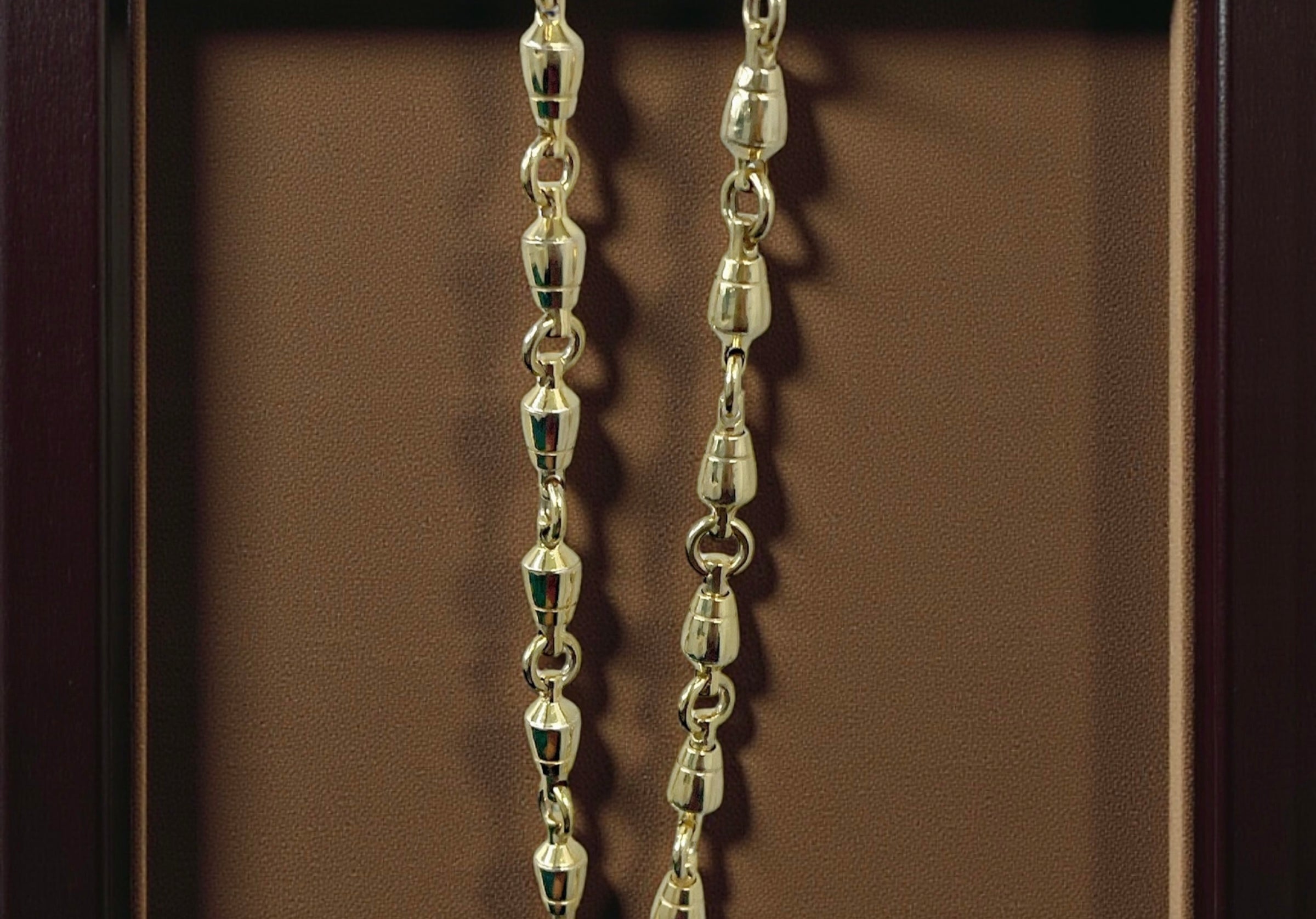 14k solid heavy gold  handmade  swivel chain 6mm