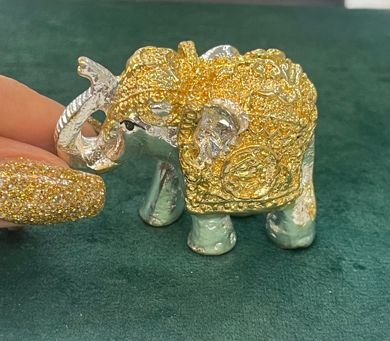 24k Pure Gold And 999 Pure Silver Plated Gorgeous Lucky Elephant For Abundance