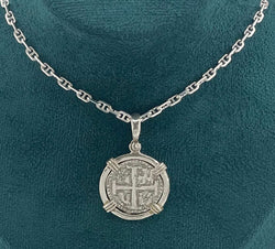 NUESTRA SENORA DE ATOCHA SOLID SILVER COIN PENDANT