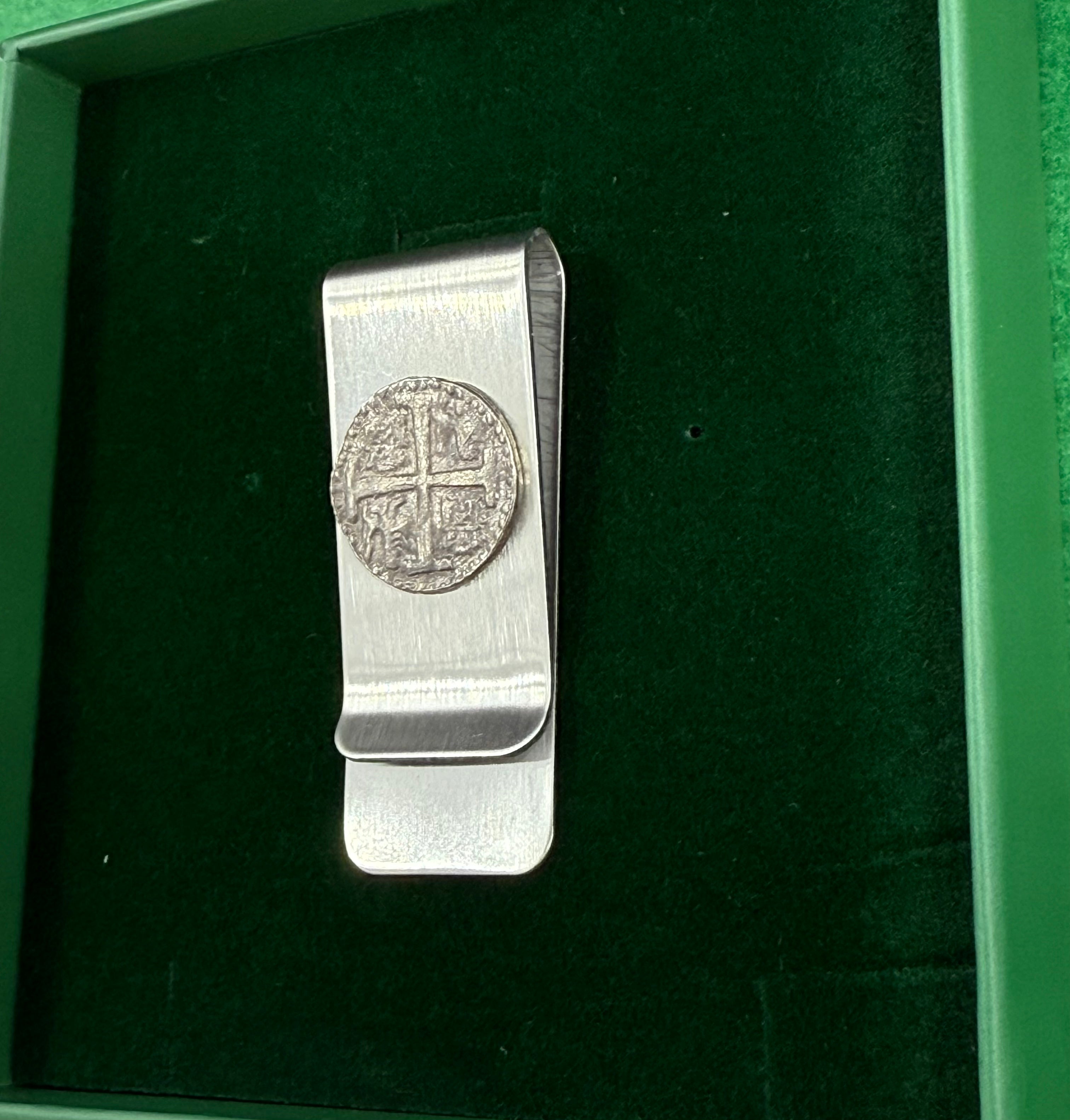 Atocha coin money clip in stainless steel
