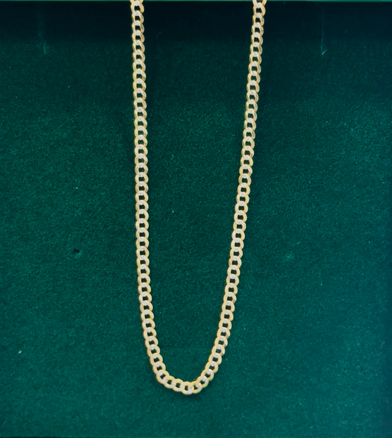 14k Real Gold Chain for Custom Name Plate Pendant