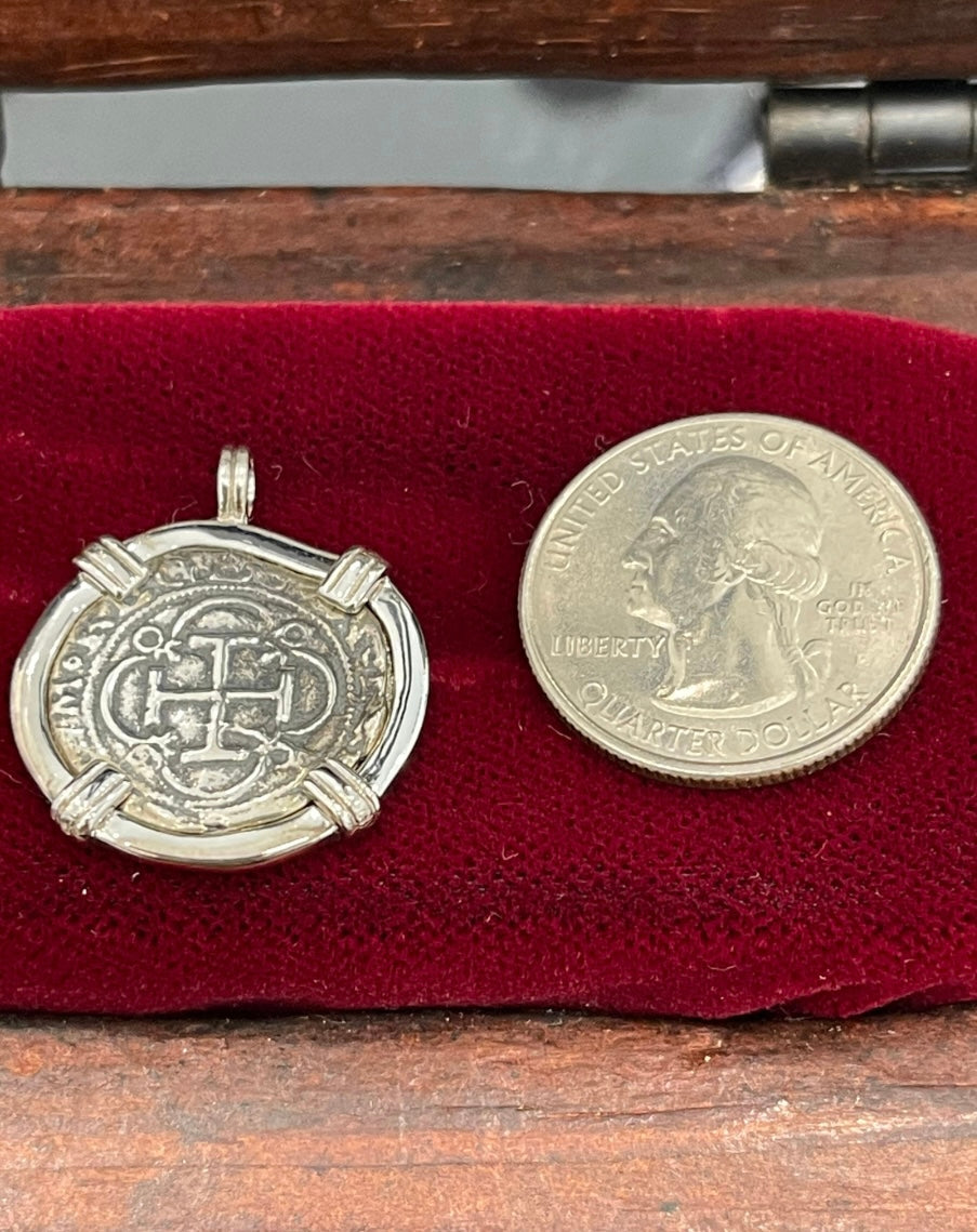 ATOCHA SOLID SILVER COIN PENDANT