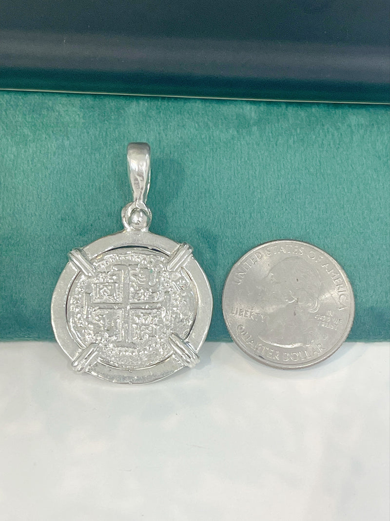 ATOCHA SOLID SILVER COIN PENDANT