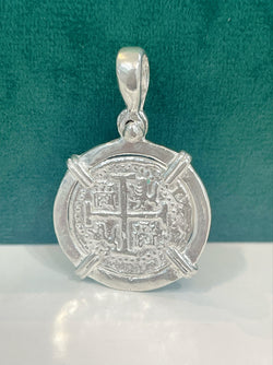 ATOCHA SOLID SILVER COIN PENDANT