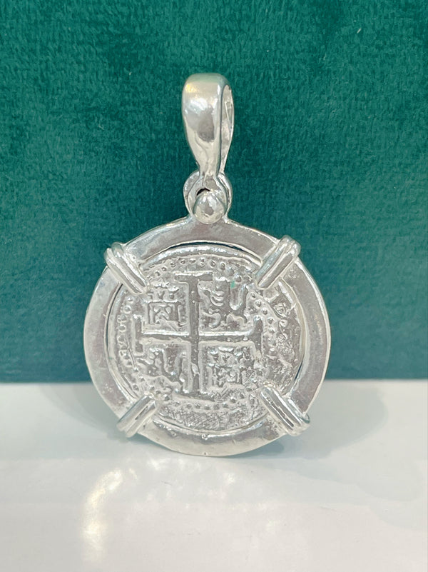 ATOCHA SOLID SILVER COIN PENDANT