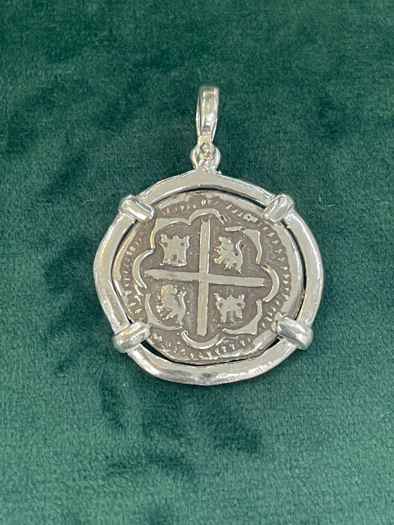 ATOCHA SOLID SILVER COIN PENDANT