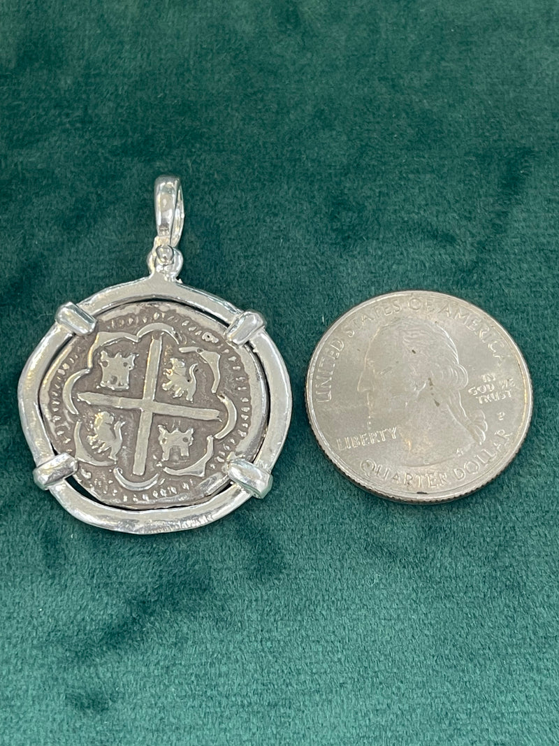 ATOCHA SOLID SILVER COIN PENDANT