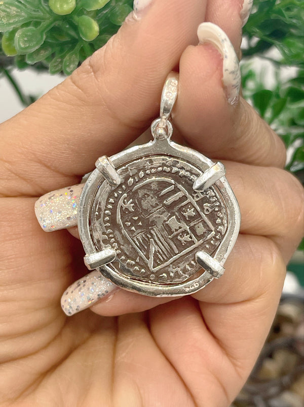 ATOCHA SOLID SILVER COIN PENDANT