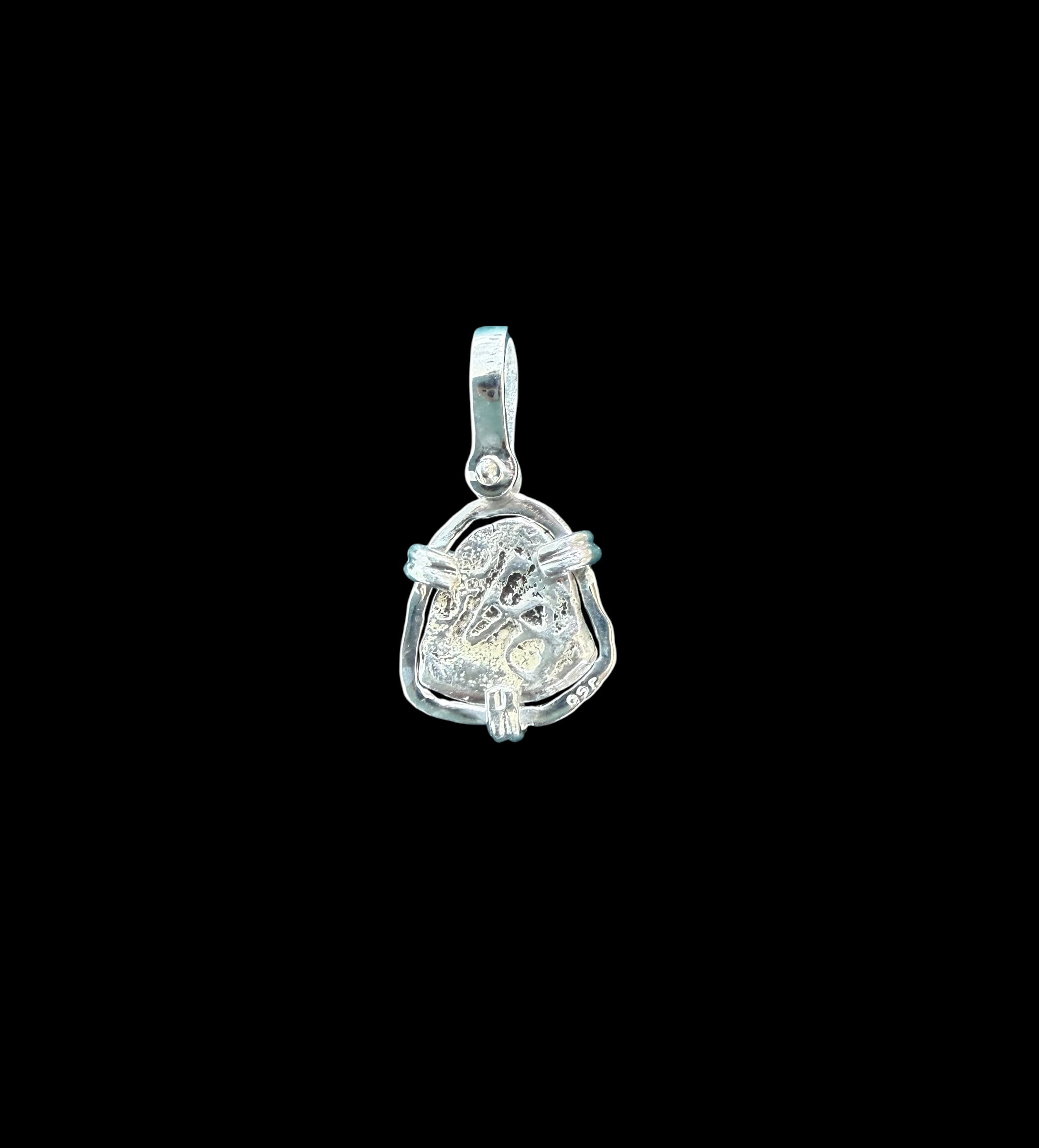 HANDMADE ATOCHA SILVER MINI ODD SHAPE COIN PENDANT