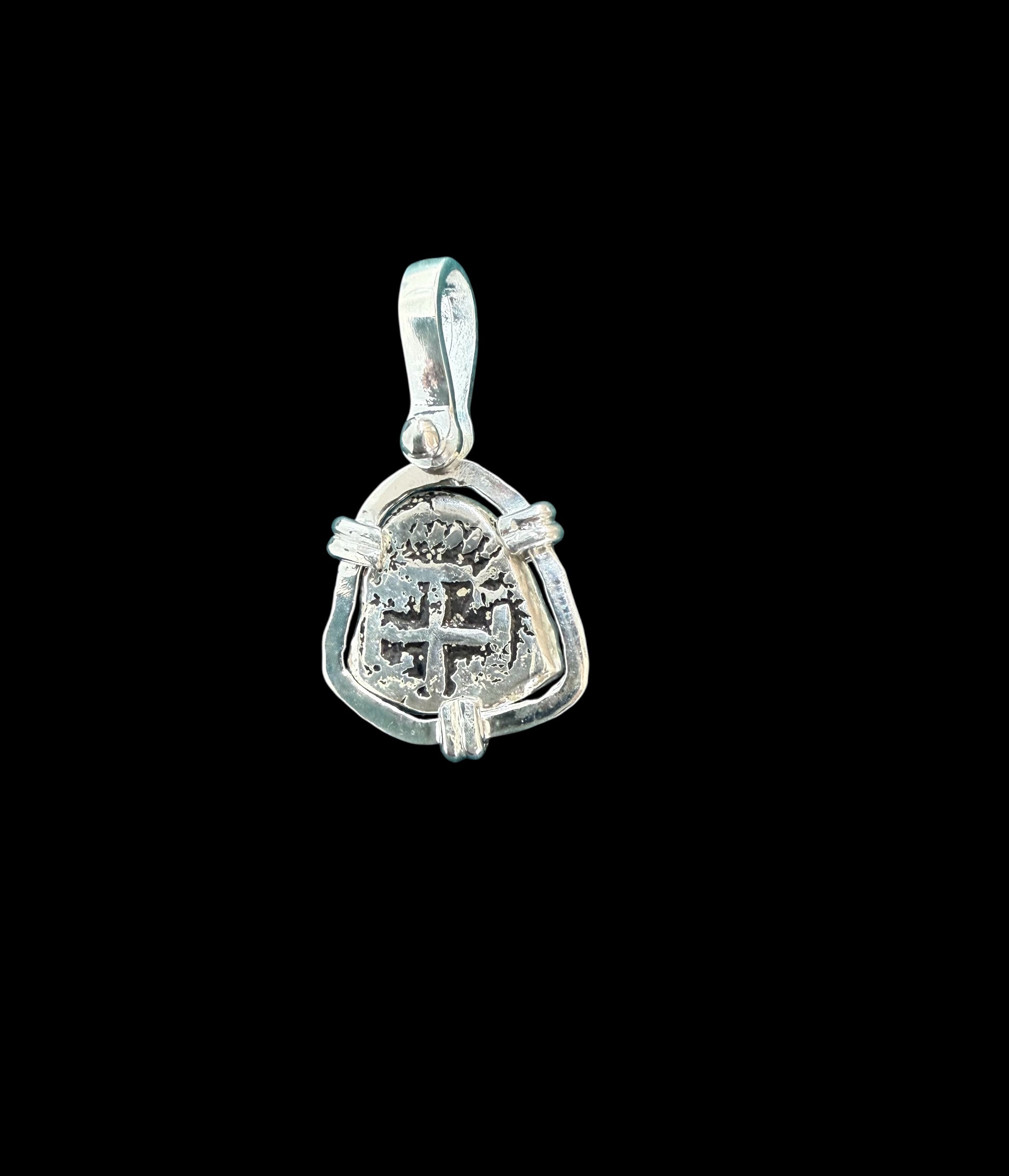 HANDMADE ATOCHA SILVER MINI ODD SHAPE COIN PENDANT
