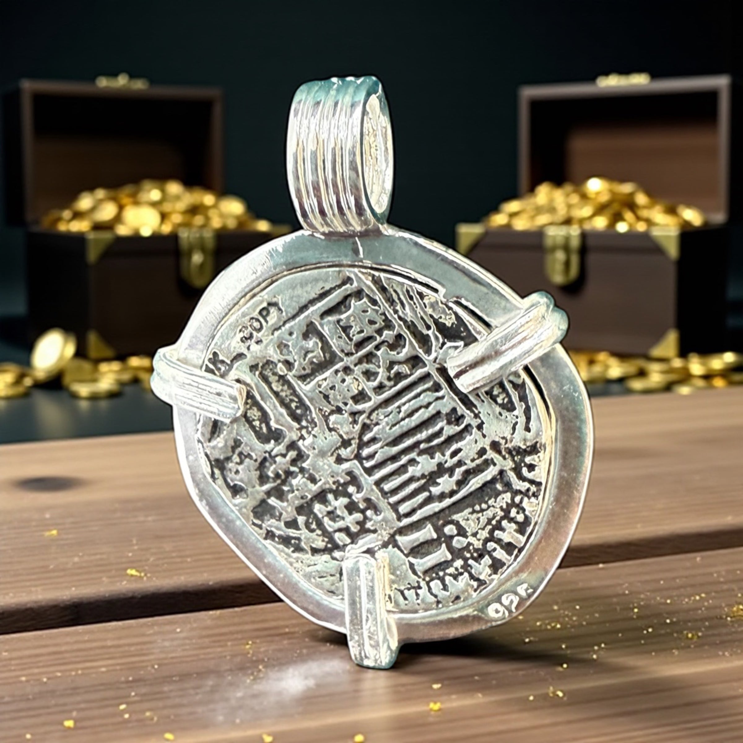 ATOCHA SOLID SILVER COIN PENDANT