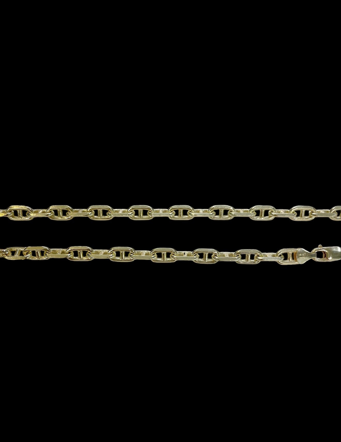 14K REAL SOLID GOLD HEAVY BEAUTIFUL ANCHOR CHAIN 5.5MM