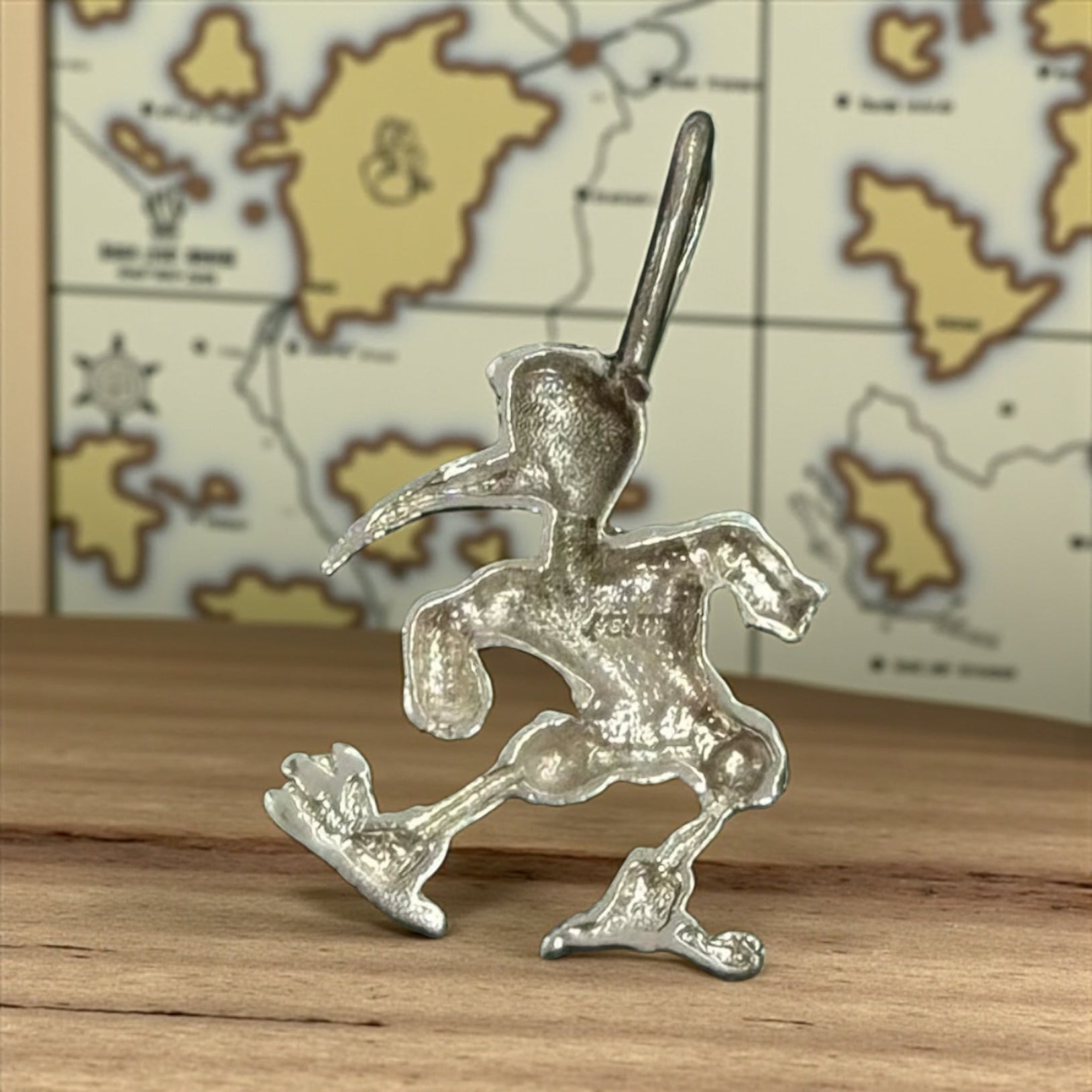 Handmade 14k white gold Miami hurricane pendant