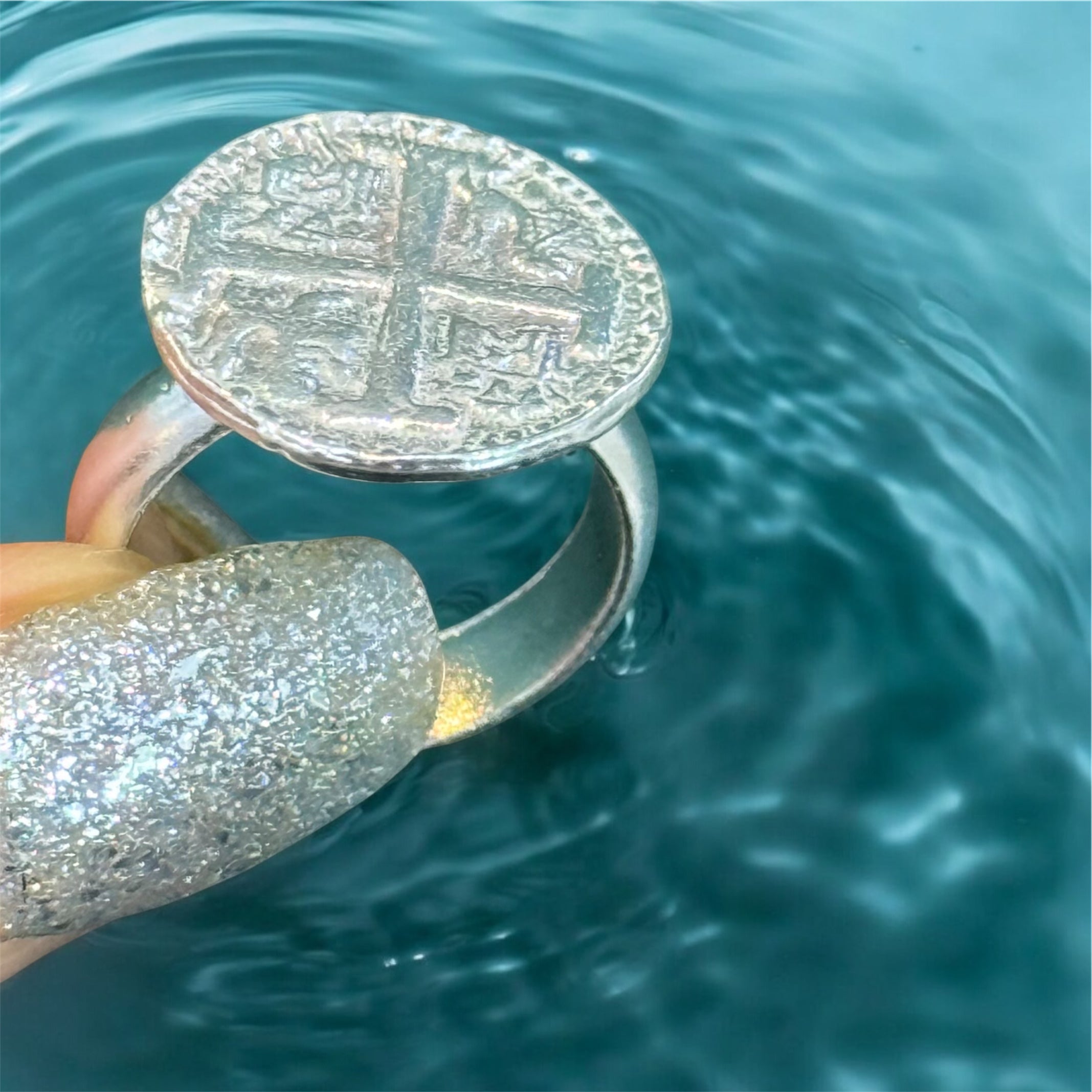 ATOCHA SILVER COIN RING