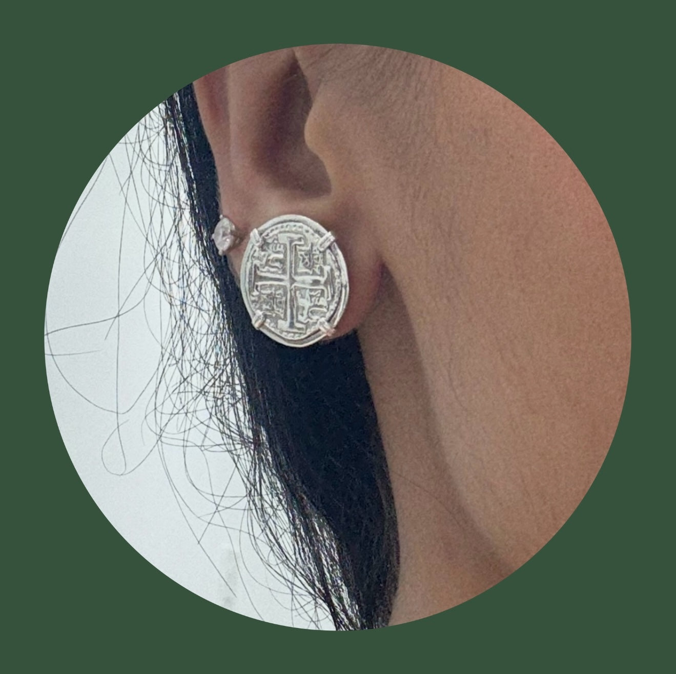 Atocha silver coin studs absolutely gorgeous